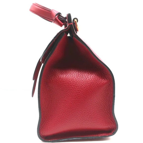 Gucci GG Marmont Small Top Handle Bag Red Grained Leather Crossbody - Picture 4 of 12